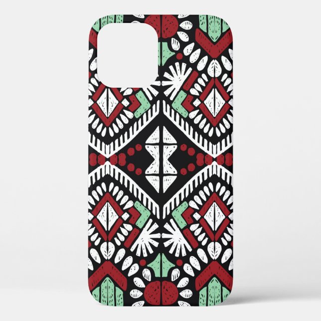Ikat geometrische Folklore-Ornament. Ethische Stäm Case-Mate iPhone Hülle (Rückseite)