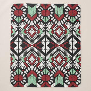 Ikat geometrische Folklore-Ornament. Ethische Stäm Sherpadecke