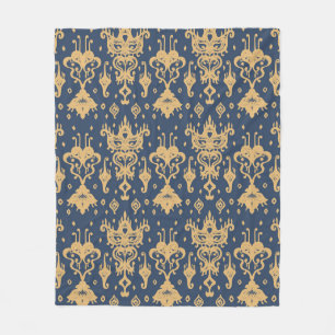 Ikat geometrische Folklore-Ornament. Orientalische Fleecedecke
