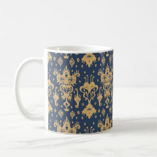 Ikat geometrische Folklore-Ornament. Orientalische Kaffeetasse
