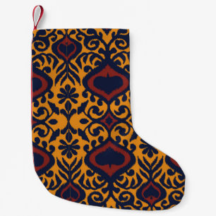 Ikat geometrische Folklore-Ornament. Orientalische Kleiner Weihnachtsstrumpf