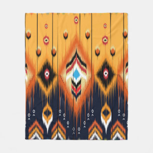 Ikat geometrische Folklore-Ornament. Stammesvölker Fleecedecke