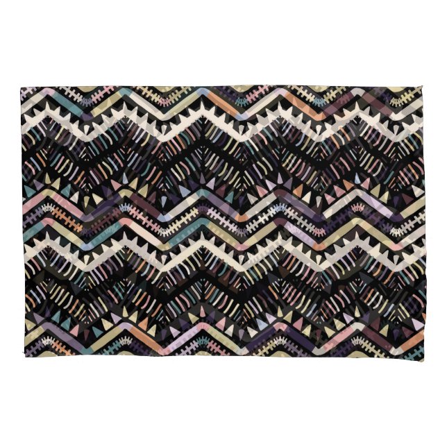 Ikat geometrische Folklore, Stammesaztemuster. Kissenbezug (Vorderseite)