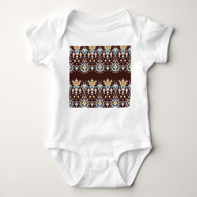 Ikat Inspiration: Orientale Eleganz Baby Strampler (Vorderseite)