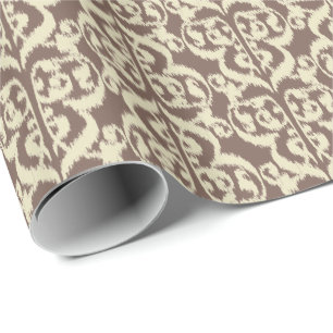 Ikat Maurische Damaske - Beige und Taube Geschenkpapier