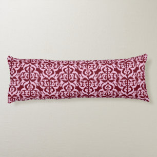 Ikat Maurische Damaske - bordeauxrot und rosa. Seitenschläferkissen