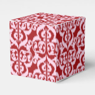 Ikat Maurische Damaske - dunkelrot und rosa Geschenkschachtel