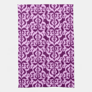 Ikat Maurische Damaske - lila und orchid Geschirrtuch