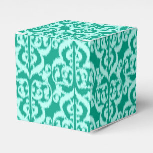 Ikat maurischer Damast - Pfau und aqua Geschenkschachtel