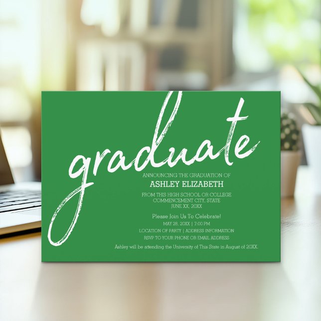 Ikat Moderne Abschluss Ankündigung laden (Modern Graduation Announcement and Party Invitation)