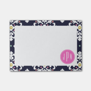 Ikat-Monogramm Post-it Klebezettel