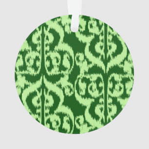 Ikat-Moorischer Damast - Kiefer und Minzgrün Ornament