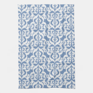 Ikat Moorish Damask - Himmelblau und weiß Küchentuch