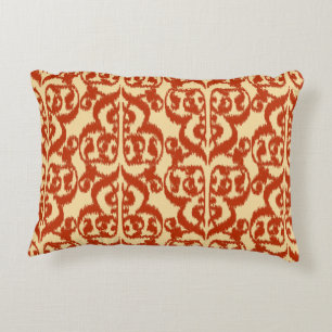 Ikat Moorish Damask - Mandarin orange Dekokissen