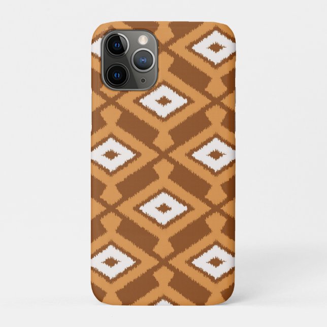 Ikat Muster - Braun, Rost und Creme Case-Mate iPhone Hülle (Rückseite)