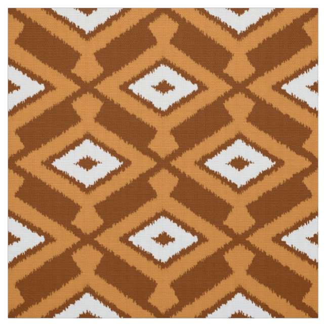 Ikat Muster - Brown, Rost und Creme Stoff (Muster)