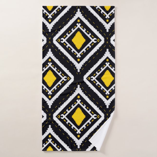 Ikat-Muster ethnischer Stamm-textilen amerikanisch Badehandtuch (Badehandtuch)
