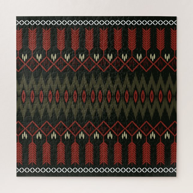 Ikat-Muster: Geometrisches ethnisches Ornament (Vertikal)