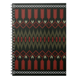 Ikat-Muster: Geometrisches ethnisches Ornament Notizblock