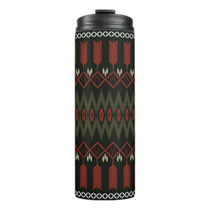 Ikat-Muster: Geometrisches ethnisches Ornament Thermosbecher