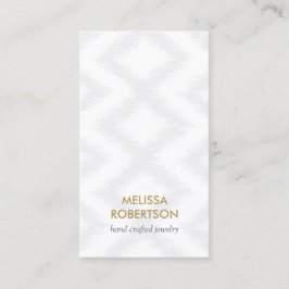 Ikat Muster in Light Gray für Schmuckdesign Visitenkarte