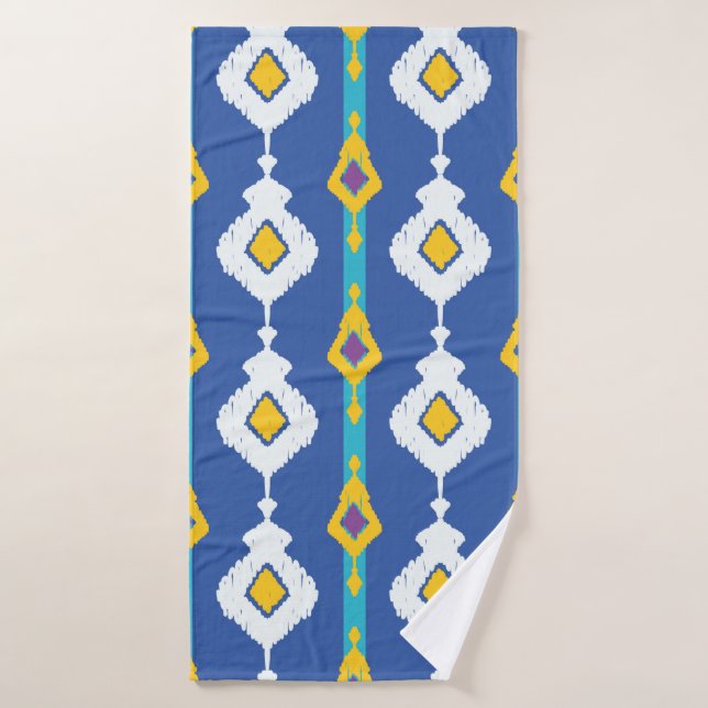 Ikat-nahtloses Muster  Badehandtuch (Badehandtuch)
