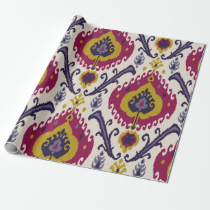 Ikat nahtloses Muster Hintergrund Traditionelles M Geschenkpapier
