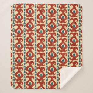 Ikat-nahtloses Muster Sherpadecke