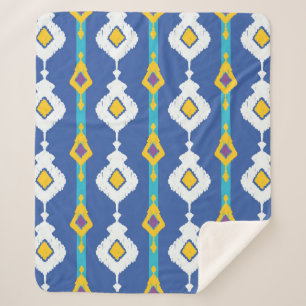 Ikat-nahtloses Muster Sherpadecke