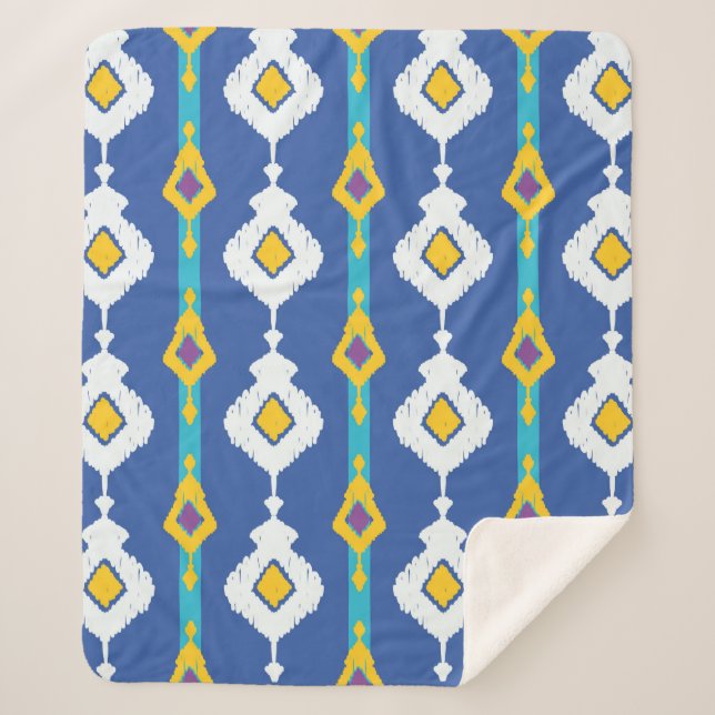 Ikat-nahtloses Muster  Sherpadecke (Vorderseite)