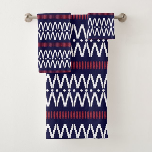 Ikat Pattern Badetuch Set (Insitu)