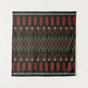 ikat Pattern. Geometrisches nahtloses Ornament. et Wandteppich