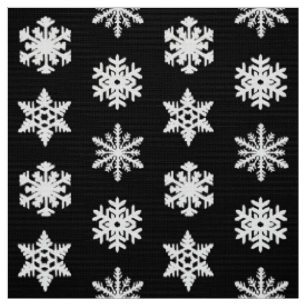 Ikat Schneeflocken - Schwarzweiss Stoff