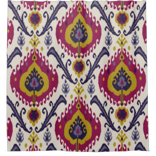 Ikat seamless pattern background Traditional patte Duschvorhang