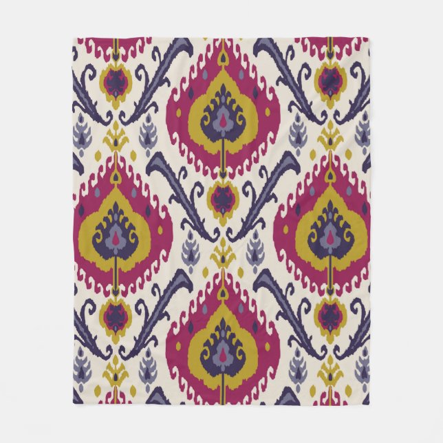 Ikat seamless pattern background Traditional patte Fleecedecke (Vorderseite)