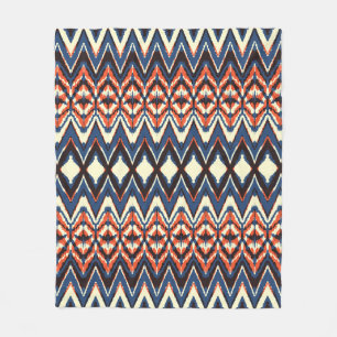 Ikat seamless pattern. tie dye shibori print with  fleecedecke
