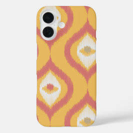 Ikat Series Ogee Orange iPhone 16 Hülle