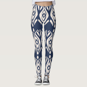 Ikat Shibori Print: Ethnische Aquarelltextur Leggings