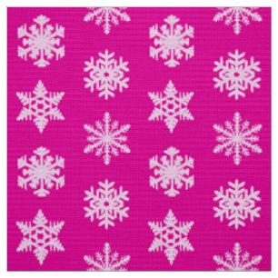 Ikat Snowflakes - Fuchsia und Eispink Stoff