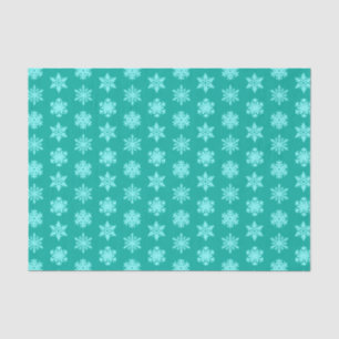 Ikat Snowflakes - Türkis und Wasser Seidenpapier