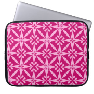 Ikat Star Pattern - Fuchsia Pink Laptopschutzhülle