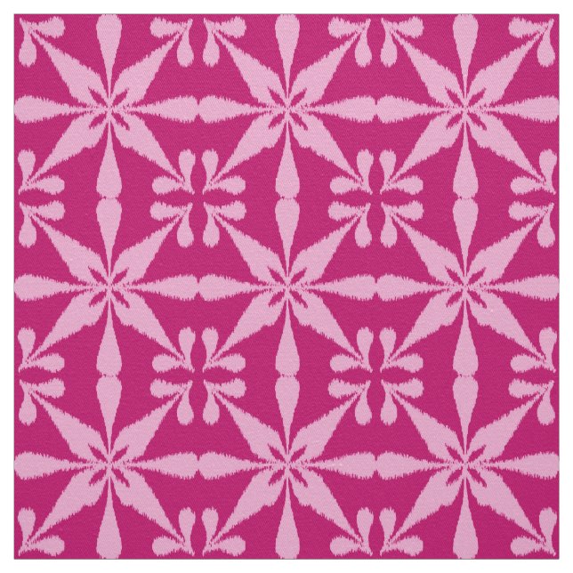 Ikat Star Pattern - Fuchsia Pink Stoff (Muster)