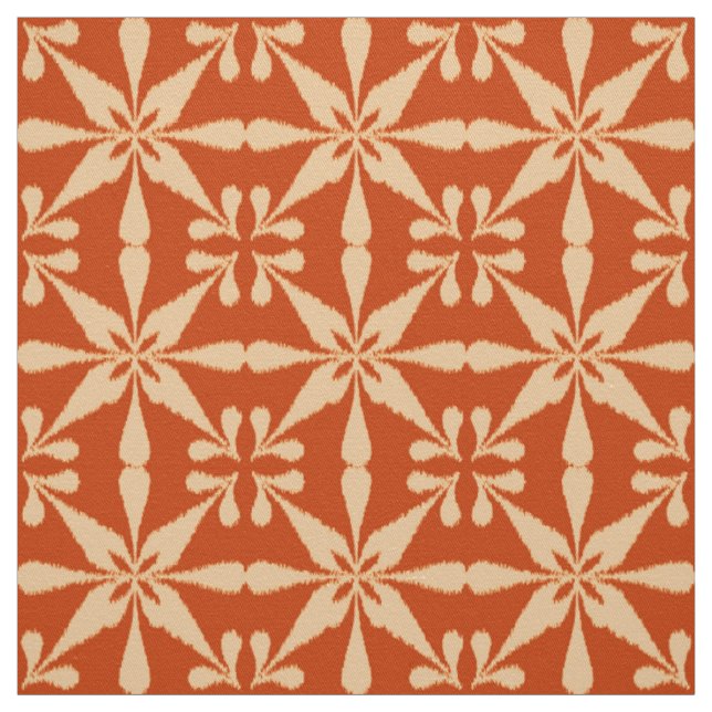 Ikat Star Pattern - Mandarin Orange Stoff (Muster)