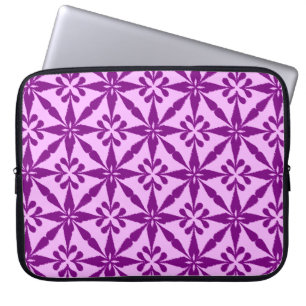 Ikat Star Pattern - Violet und Orchid Laptopschutzhülle