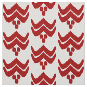 Ikat-Stilistik - dunkelrot und weiß Stoff