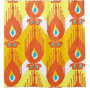 Ikat-Stoffmuster Duschvorhang