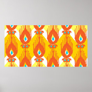 Ikat-Stoffmuster Poster
