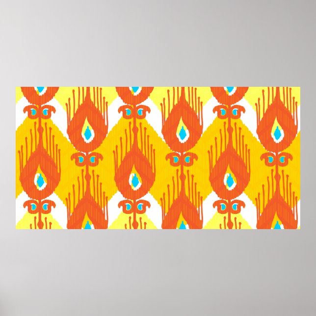 Ikat-Stoffmuster Poster (Vorne)