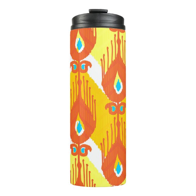 Ikat-Stoffmuster Thermosbecher (Vorderseite)