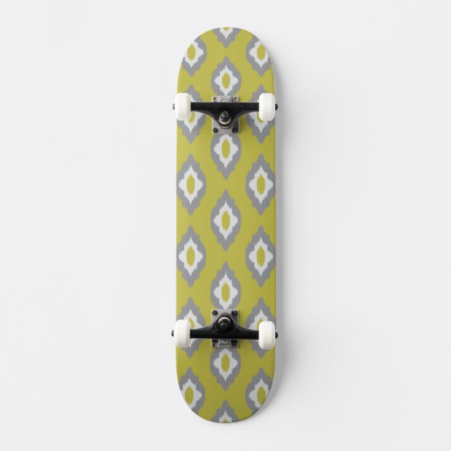 Ikat Vintages Muster Skateboard (Vorderseite)